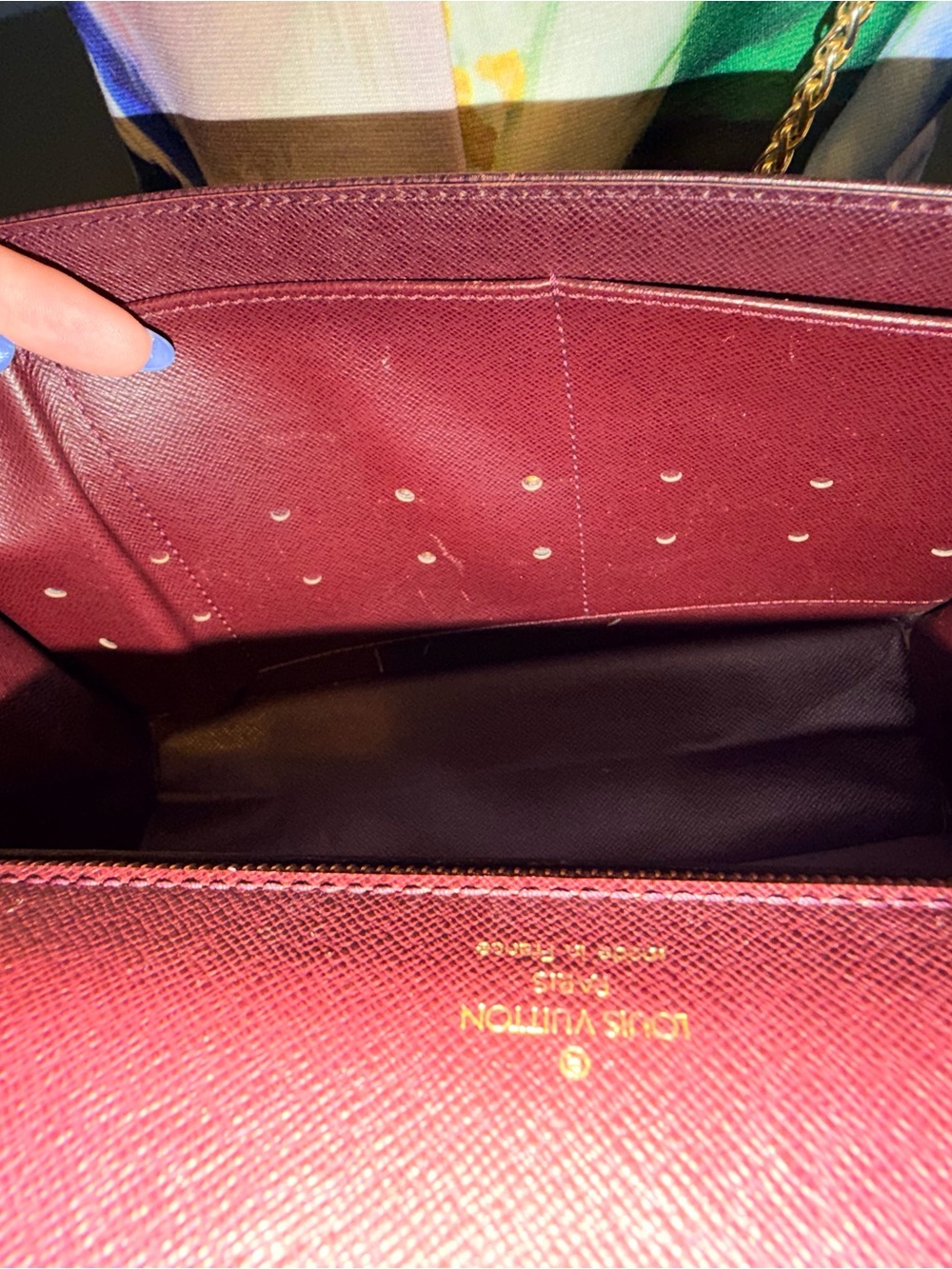Louis Vuitton Burgundy Taiga Pochette Kourad Clutch Bag - Picture 13 of 14
